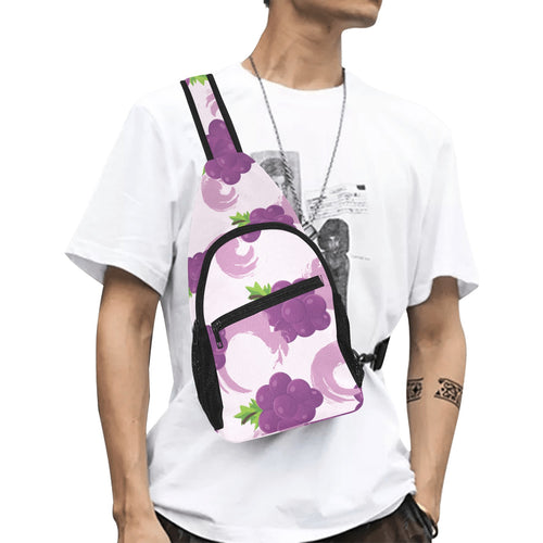 Cute Grape pattern All Over Print Chest Bag