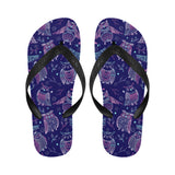Cute owls pattern boho style ornament Unisex Flip Flops