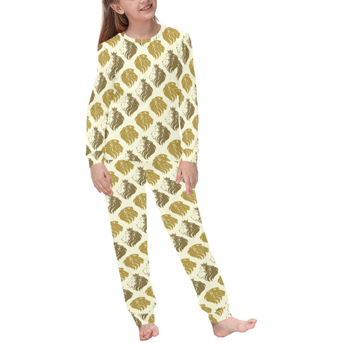 Lion Pattern Print Design 02 Kids' Boys' Girls' All Over Print Pajama Set