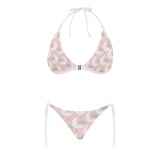 Cute moon cloud star pattern pink dot background Sexy Bikinis Two-Piece Swimsuits