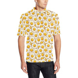 Fried Eggs Pattern Print Design 02 Men's All Over Print Polo Shirt