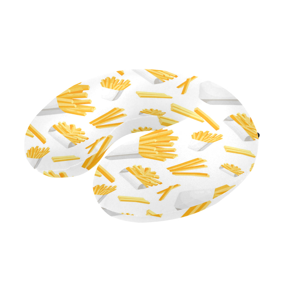 French fries white paper box pattern U-Shaped Travel Neck Pillow