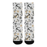 Anchors Rudders pattern Crew Socks