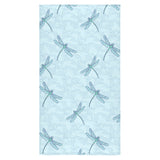 Dragonfly pattern blue background Bath Towel
