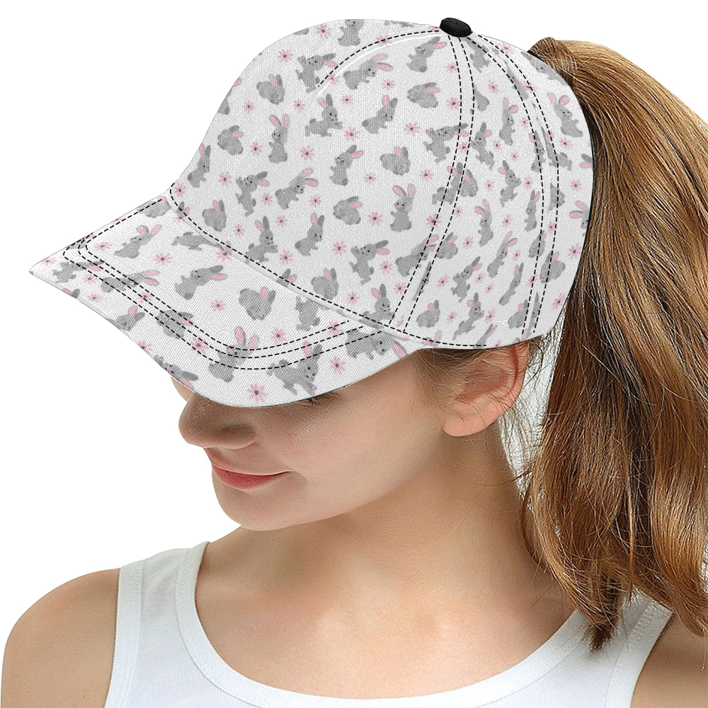 Watercolor cute rabbit pattern All Over Print Snapback Cap