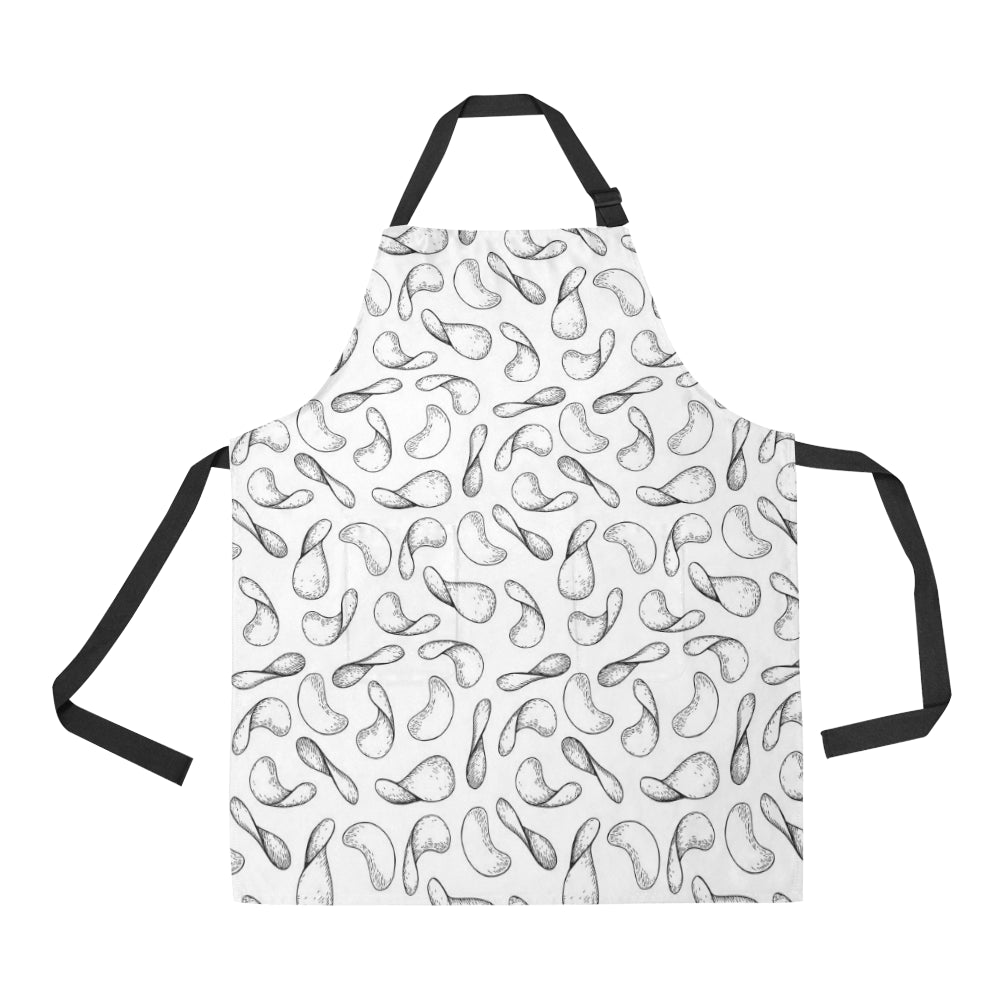 Potato Chips Pattern Print Design 04 All Over Print Adjustable Apron