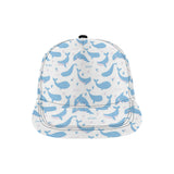 Blue whale pattern All Over Print Snapback Cap