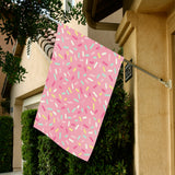 Pink donut glaze candy pattern House Flag Garden Flag