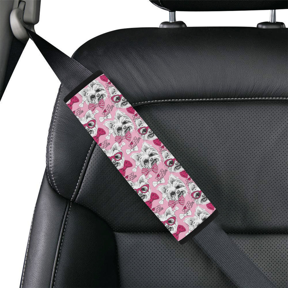 Yorkshire Terrier Pattern Print Design 03 Car Seat Belt Cover