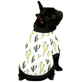 Cute cactus pattern All Over Print Pet Dog Round Neck Fuzzy Shirt