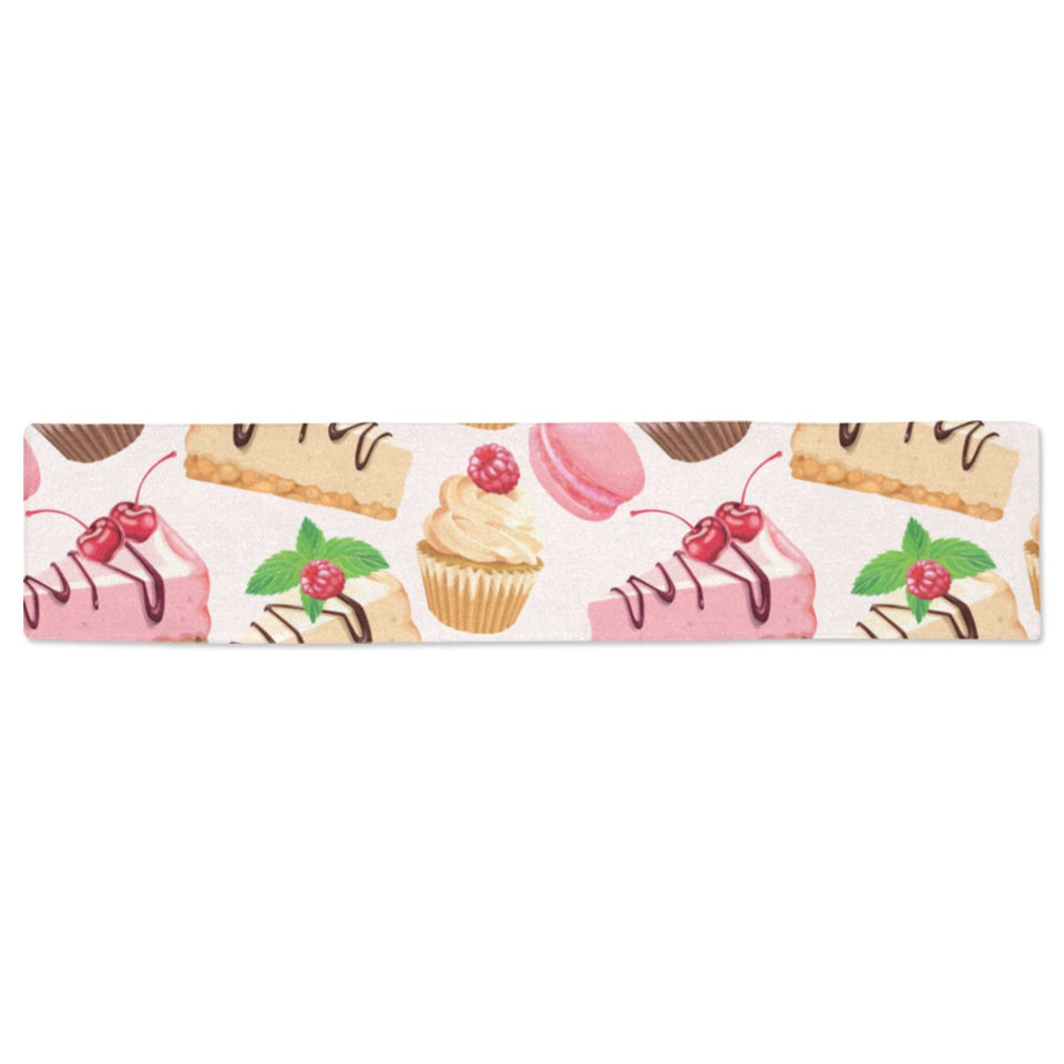 Cake cupcake sweets pattern Table Runner