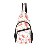 Watercolor Koi Fish Carp Fish pattern All Over Print Chest Bag