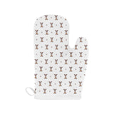 Greyhound Pattern Print Design 05 Heat Resistant Oven Mitts