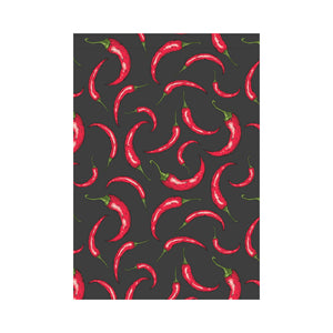 Chili peppers pattern black background House Flag Garden Flag