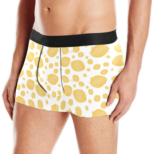 Potato Chips Pattern Print Design 03 Men's All Over Print Boxer Briefs Men's Underwear
