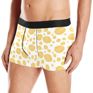 Potato Chips Pattern Print Design 03 Men's All Over Print Boxer Briefs Men's Underwear