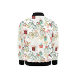 Bicycle Pattern Print Design 05 Kids' Boys' Girls' Bomber Jacket