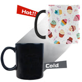 Cake cupcake design pattern Morphing Mug Heat Changing Mug