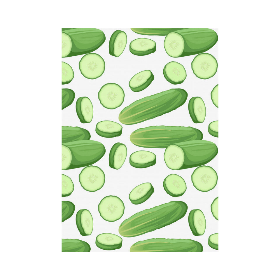 cucumber whole slices pattern House Flag Garden Flag