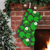 Frog waterlily pattern Christmas Stocking