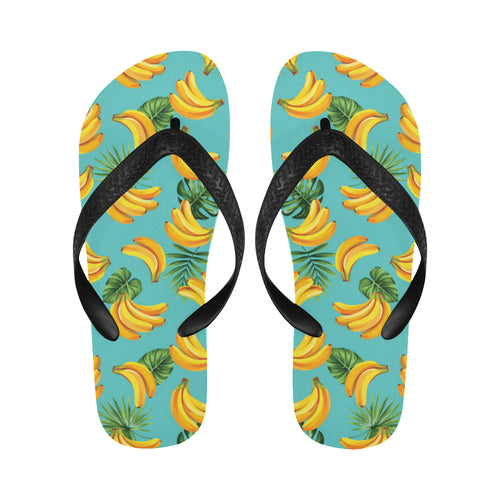 Banana Palm Leaves pattern background Unisex Flip Flops