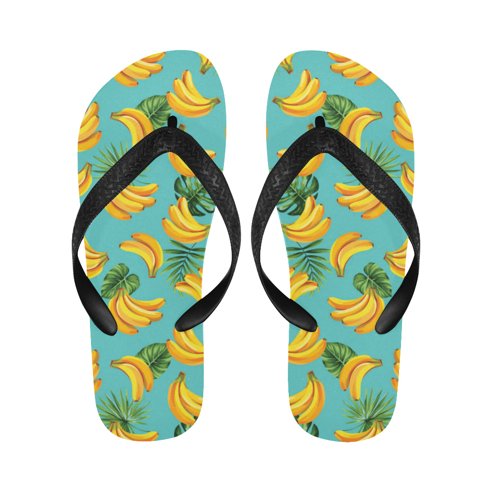 Banana Palm Leaves pattern background Unisex Flip Flops