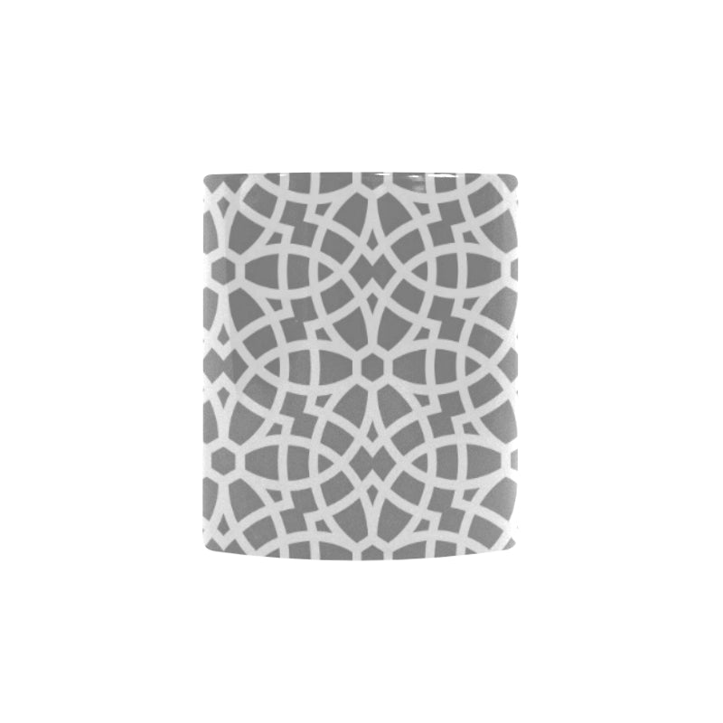 arabic gray pattern Morphing Mug Heat Changing Mug