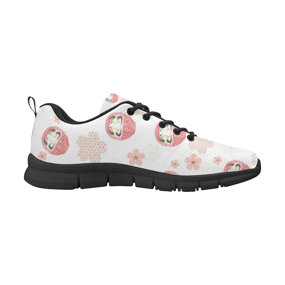 Daruma japanese wooden doll cherry blossom flower Men's Sneaker Shoes
