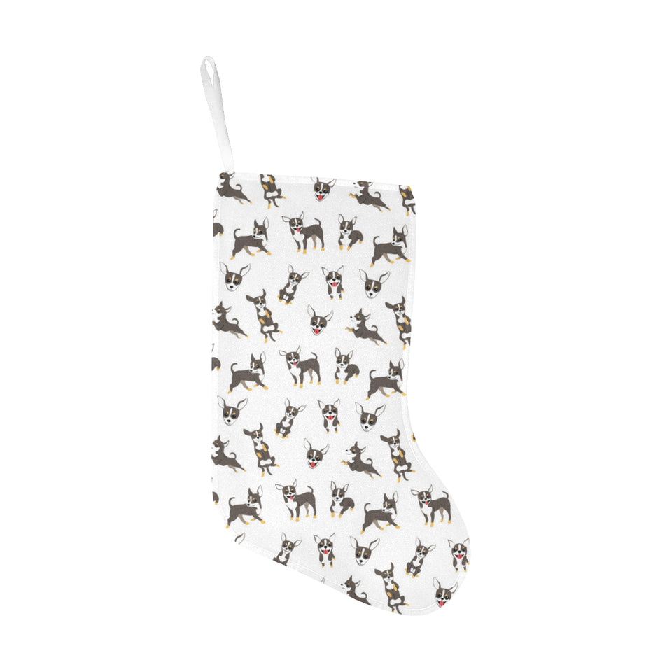 Chihuahua dog pattern Christmas Stocking