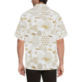 Beautiful gold japanese pattern Men's All Over Print Hawaiian Shirt