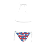 American football ball star stripes pattern Sexy Bikinis Two-Piece Swimsuits