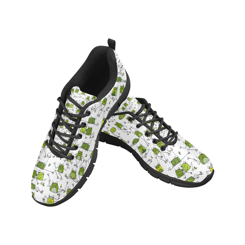 Sketch funny frog pattern Women's Sneaker Shoes