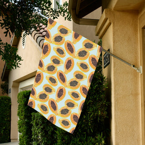 Watercolor papaya pattern House Flag Garden Flag