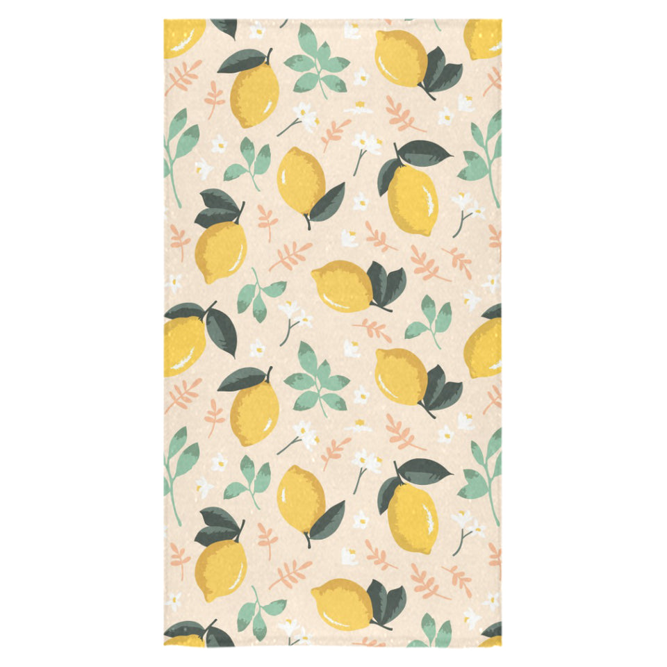 lemon flower leave pattern Bath Towel