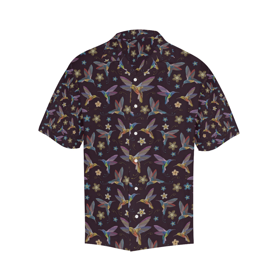 Hummingbird Pattern Print Design 04 Men's All Over Print Hawaiian Shirt (Model T58)