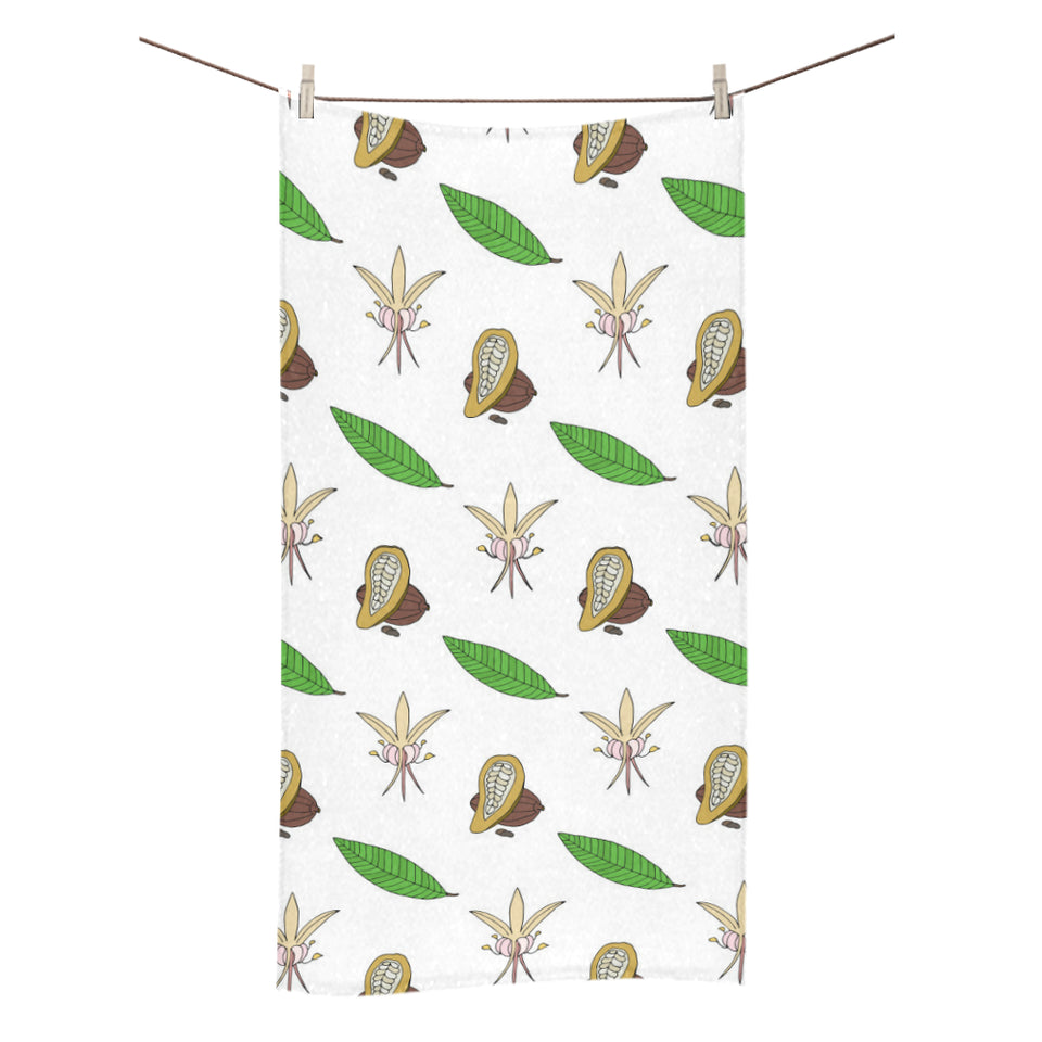 Color hand drawn cacao pattern Bath Towel