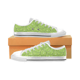 Slices of Lime pattern Men's Low Top Canvas Shoes White