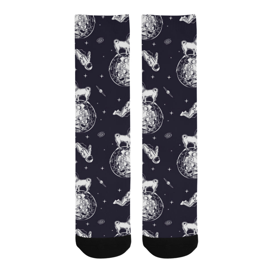 Chihuahua space helmet. astronaut pattern Crew Socks