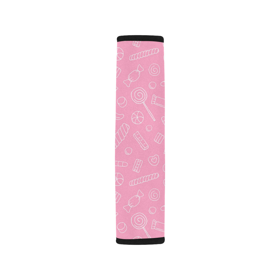 Sweet candy pink background Car Seat Belt Cover