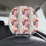 Pig Pattern Print Design 02 Car Headrest Cover