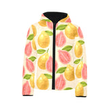 Beautiful guava pattern Kids' Boys' Girls' Padded Hooded Jacket