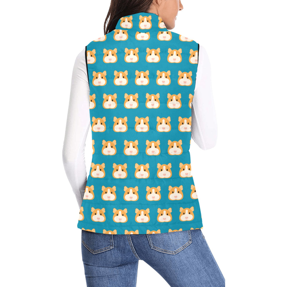 Guinea Pig Pattern Print Design 03 Women's Padded Vest