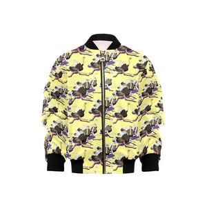 Ostrich Pattern Print Design 04 Kids' Boys' Girls' Bomber Jacket
