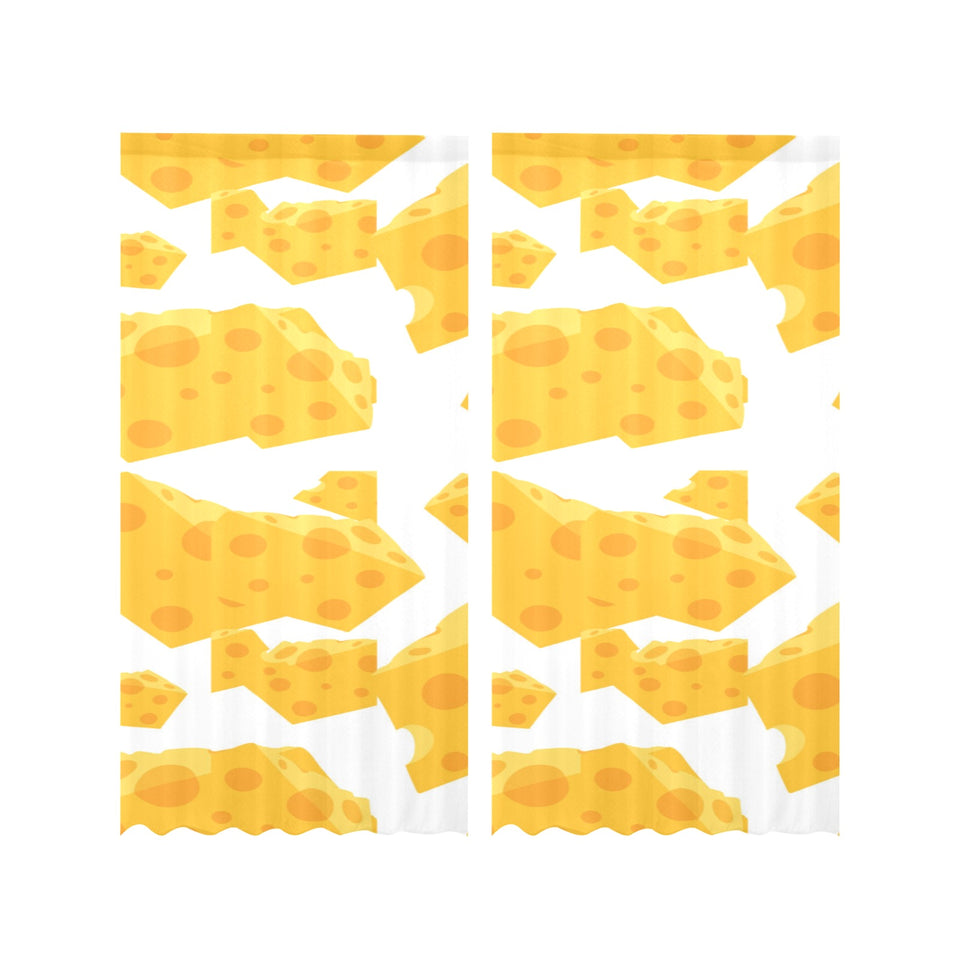 Cheese slice pattern Gauze Curtain
