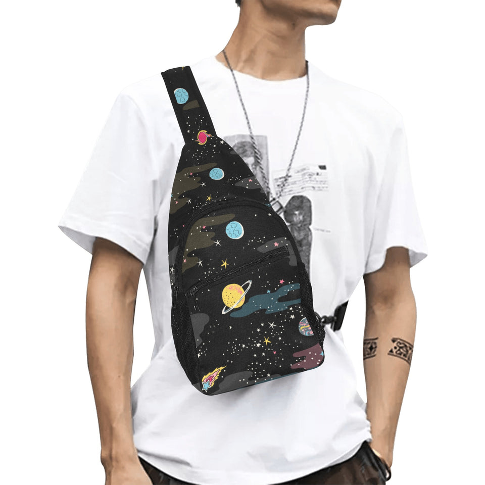 space pattern All Over Print Chest Bag