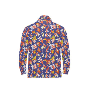 Goldfish Pattern Print Design 04 Men's Long Sleeve Polo Shirt