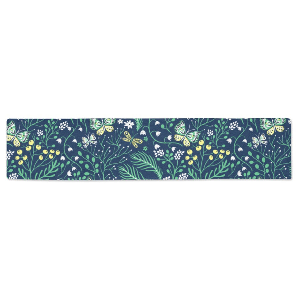 butterfly leaves pattern Table Runner