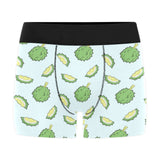 Durian pattern blue background Men's All Over Print Boxer Briefs Men's Underwear