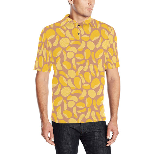 Potato Chips Pattern Print Design 01 Men's All Over Print Polo Shirt