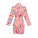 Colorful candy pattern Women's Long Sleeve Belted Night Robe